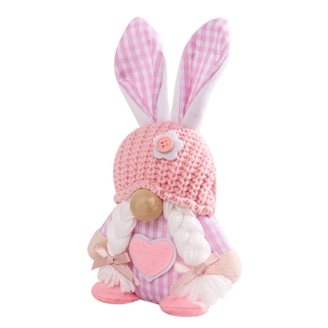 Decoraciones de Pascua, adornos de Pascua, regalos de Pascua, decoraciones de Pascua, linda pareja de zanahorias de pie, muñeco enano sin rostro, decoración, decoraciones para el hogar, muñecos de pel