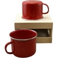 thumbnail image 4 of Dependable Industries 16 Oz Enamel Mugs, Set of 2 - Red Speckle, 4 of 8