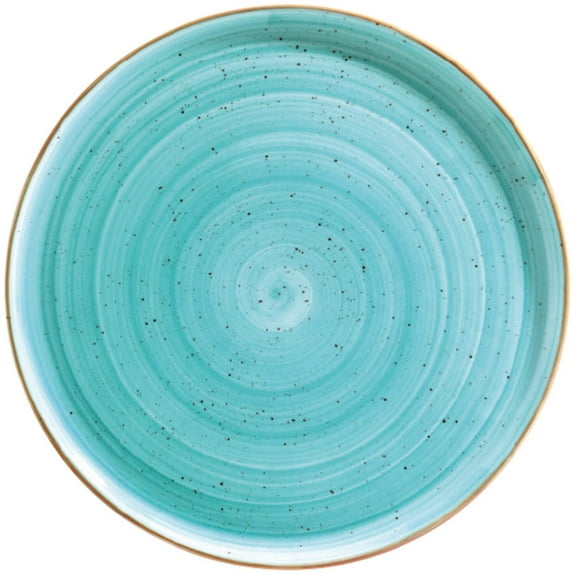 Aqua dia.12.75" Round Blue Vitrified Plate