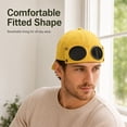 thumbnail image 7 of Detachable Goggle Baseball Cap LSONABXA Retro Pilot Style Curved Brim Adjustable Snapback Hat Fashion Headwear For Weekend Holiday Gathering Travel Daily Wear, 7 of 7