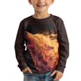 thumbnail image 3 of FUIALDOLG Girls Long Sleeve Tees 2 Pack Roar Wolf Lightning Kids Soft T-Shirts Kids Basic Round Neck T-Shirts Top for Teen Youth Girls, 5-6 T, 3 of 6