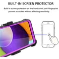 thumbnail image 4 of SOATUTO for Samsung A53 5G Phone Case Full-Body Protective Built-in Screen Protector Kicksand Belt Clip Dustproof Shockproof Armor Protective Cover for Samsung Galaxy A53 6.5" 2022 - Purple, 4 of 6