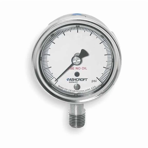 Ashcroft Pressure Gauge,0 to 160 psi,2-1/2In 251009SW02LX6B160