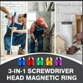 thumbnail image 3 of 3 In 1 Screwdrivers Head Magnetic Aluminum Alloy Enhances Tip Magnetism For Easy Metal Part Pickup And Secure Screw Locking Suitable For 6 35mm Screwdriver Bits, 3 of 8