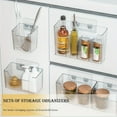 thumbnail image 6 of 2 Pcs Adhesive Mount Cabinet Door Organizer Wall Mounted Bathroom Organizers and Storage Bins Plastic Stackable Shower Caddy Hanging Floating Shelves for Narrow Space, 6 of 7