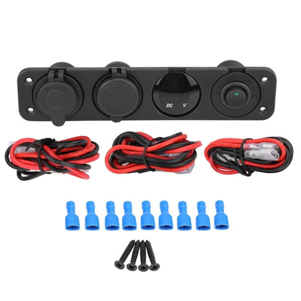 Toma de Corriente Jadeshay Para Encendedor de Cigarros LED Verde 12-24V Doble USB