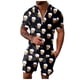 thumbnail image 2 of WILLBEST Traje Informal Corto para Hombre Oktoberfest de Verano A La Moda, con Solapa y Manga Corta, Transpirable, Cómodo y con Estampado de Taza., 2 of 5
