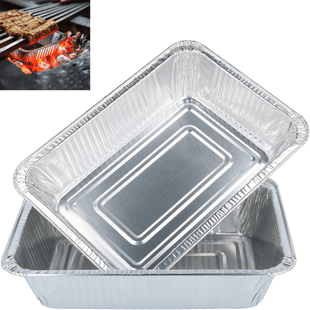 Zdew Aluminum Pans durable Full Size Deep Aluminum Foil Roasting Disposable Pans Compatible With Made Also Great For Baking Roasting And Cooking 25