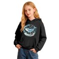 thumbnail image 2 of ZHOGXU Boys Girls Whale Wave Seashell Ocean Graphic Pullover Hoodie Long Sleeve Warm Sweatshirt Top With Pocket For Kids Youth Loose Fit Everyday Wear,Black,6-7 Years, 2 of 4