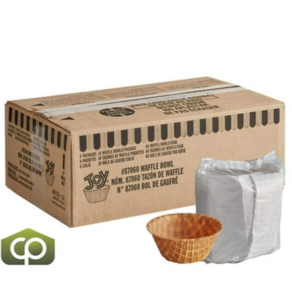 JOY Waffle Cone Bowl - 60/Case | Convenient Bowl Shape for Ice Cream Sundaes