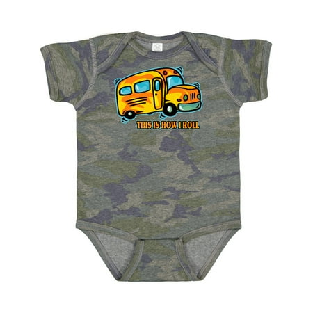 

Inktastic How I Roll School Bus Gift Baby Boy or Baby Girl Bodysuit