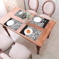 thumbnail image 6 of ZNDUO Placemats, 1 PCS Heat Resistant Stain Resistant Woven PVC Insulation Placemats, Durable Washable Elegant Table Mats for Dining-Online Chatting, 18"x12", 6 of 6