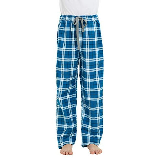 Big Boys Cotton Pajama Lounge Pants Cyan Blue M Walmart