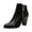 Black, variant on Fesfesfes Womens Boots Ankle Boots Retro Thick Heel High Heel Shoes Boots Plus Size Zipper Boots 5.5(36)