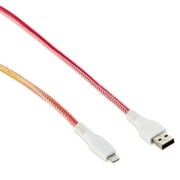onn. Lightning to USB Glitter Cable, Bright Multi-Color, 6'