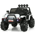 thumbnail image 4 of Topbuy White 12 V Electric Truck Powered Ride-On with Remote Control & Retractable Handle, 4 of 5