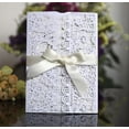 thumbnail image 3 of Tarjetas de invitación de boda con purpurina, tarjetas de felicitación de bolsillo con sobre, decoración de graduación, cumpleaños, bautismo, favores de fiesta, 50 piezas, 3 of 4