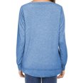 thumbnail image 2 of Womens Long Sleeve Round Neck Shirts Loose Fit Crewneck Sweatshirt Casual Pullover Curved Hem Tee Shirts Knit Tunic Tops Basic T Shirts Tees, 2 of 4