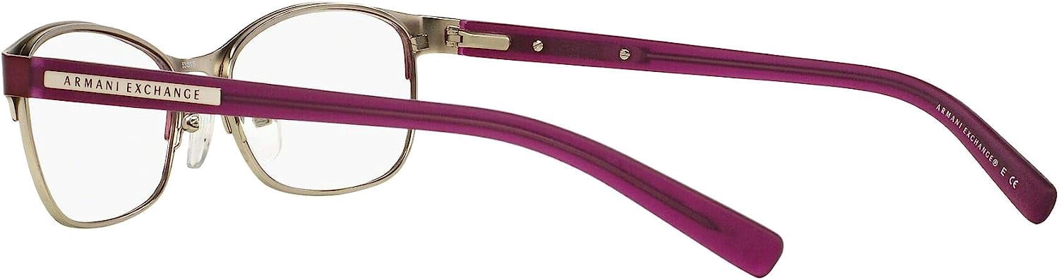 Armani Exchange Matte Metallic Plum & Sliver Eye Glasses 1010 6050 53/16 140 0AX1010__6001__P21__shad__lt.  main image 4