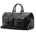 thumbnail image 1 of hook + ALBERT Men's Waxed Canvas Garment Weekender Bag (Black), 1 of 6