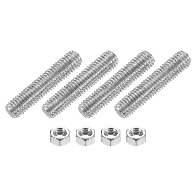 5/16"-18 Fully Threaded Rod, 4Pack 304 Stainless Steel 1.6" Long Threaded Screw