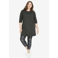 thumbnail image 2 of ellos Plus Size French Terry Zip Pocket Tunic, 2 of 3