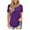 18 Purple, variant on LETDIOSTO Women's Plus Size Tops Short Sleeve Shirts Lace Pleated Tunic Causal Tee Blouses M-4XL