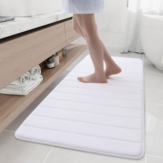 Alfombra de baño de espuma viscoelástica Buganda, 60 x 24 cm, ultrasuave y antideslizante