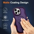 thumbnail image 3 of Funda magnética para iPhone 13 Pro Max, compatible con MagSafe, diseño de marco ondulado transparente 2025, funda protectora de borde suave, bonita, transparente, mate, a prueba de golpes, 3 of 6