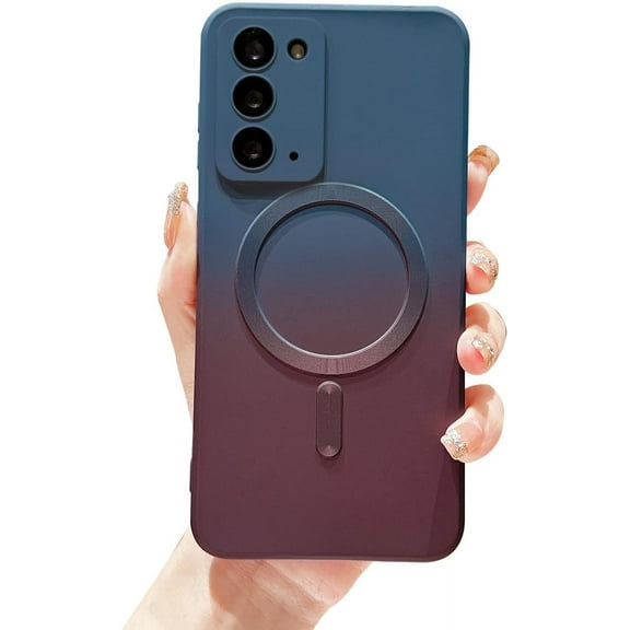 9 Digital Gradient Silicone Back Cover Cell Phone Case for Samsung Galaxy Note 20, Red & Blue, 1 Count, 1 Pack