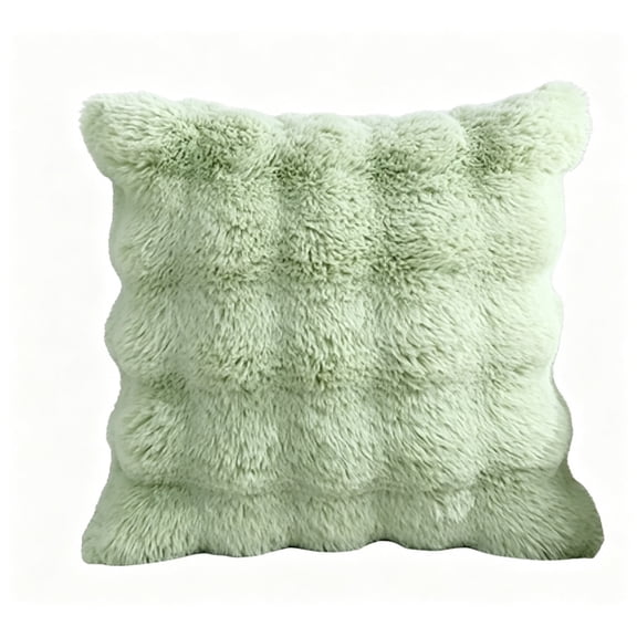 Miwamany Faux Fur Throw Pillow with Insert 18x18 Inch Soft Decorative Cushion Plush Pillow for Sofa Couch Bedroom Living Room Multiple Colors