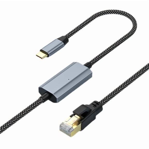Type C To Rj45 Ethernet Conversion Cord 1000Mbps USB C to Ethernet Cable