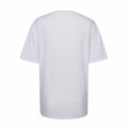 thumbnail image 5 of Pntutb Hauts Grande Taille Liquidation T-Shirts Femme Sourire Lettre Décontracté Imprimé Col Rond Manches Courtes T-Shirt Haut Manches Courtes Col Rond/chemise Sélections Éclair, 5 of 5