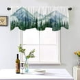 thumbnail image 4 of 54x18 Inches Green Misty Forest Window Treatment Valance Tree Mountain Kitchen Blackout Drapes Bathroom Bedroom Living Room Polyester Fabric Curtains Decorations Supplies, 4 of 6