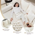 thumbnail image 6 of Gewnee 104.3"Corduroy 4-Seat Sofa,Modern Comfy Upholstered Cloud Couch with Soft Pillows,Deep Seat Convertible Lounge Chair for Living Room,Bedroom,Apartment., 6 of 14