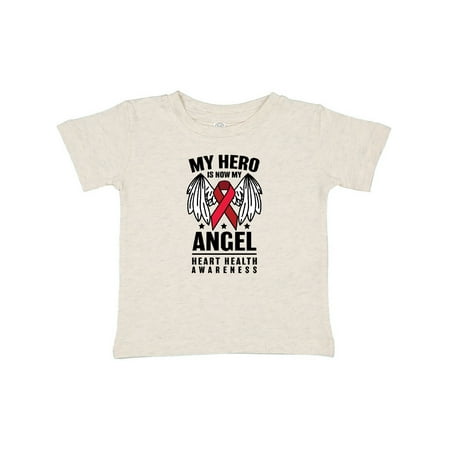 

Inktastic Heart Health Awareness My Hero is Now My Angel Gift Baby Boy or Baby Girl T-Shirt