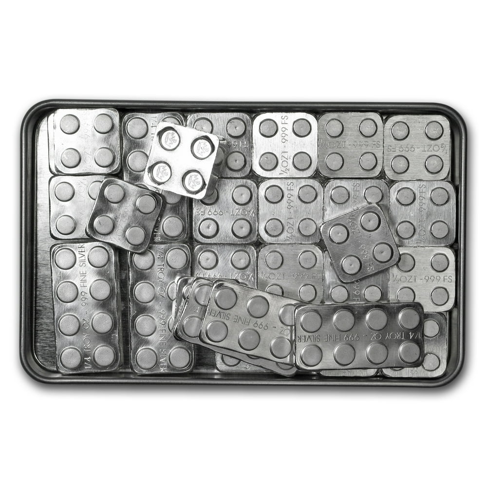 12 Oz Silver Building Block Bars - 40-piece Accessory Set - Walmart.com 