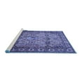 thumbnail image 2 of Ahgly Company Machine Washable Indoor Square Persian Blue Traditional Area Rugs, 3' Square, 2 of 4