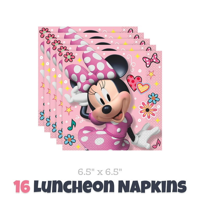 Minnie Mouse Birthday Party Supplies | Minnie Mouse Birthday Decorations |  Minnie Mouse Plates and Napkins, Cups, Tablecloth, & Happy Birthday Banner