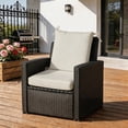 thumbnail image 2 of Goodgoods 18" x 36" Outdoor Dining Chair Cushions, 4-Pack Water & Fade Resistant Patio Cushions with Ties, Beige, 2 of 7