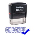 thumbnail image 2 of Printtoo Custom Stamp Self Inking CHECKED Rubber Stamp Office Stationary-Blue, 2 of 2