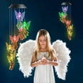 thumbnail image 5 of GLUAAE Solar Angel Wind Chime – Outdoor Hanging Decor with LED Lights, Gardening Gift for Mom/Wife, 5 of 6