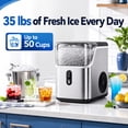 thumbnail image 6 of Friwest Nugget Ice Maker Countertop, Portable Pebble Ice Machine with Self-Cleaning, Soft Chewable Ice Maker for Home Kitchen Office RV, 6 of 9