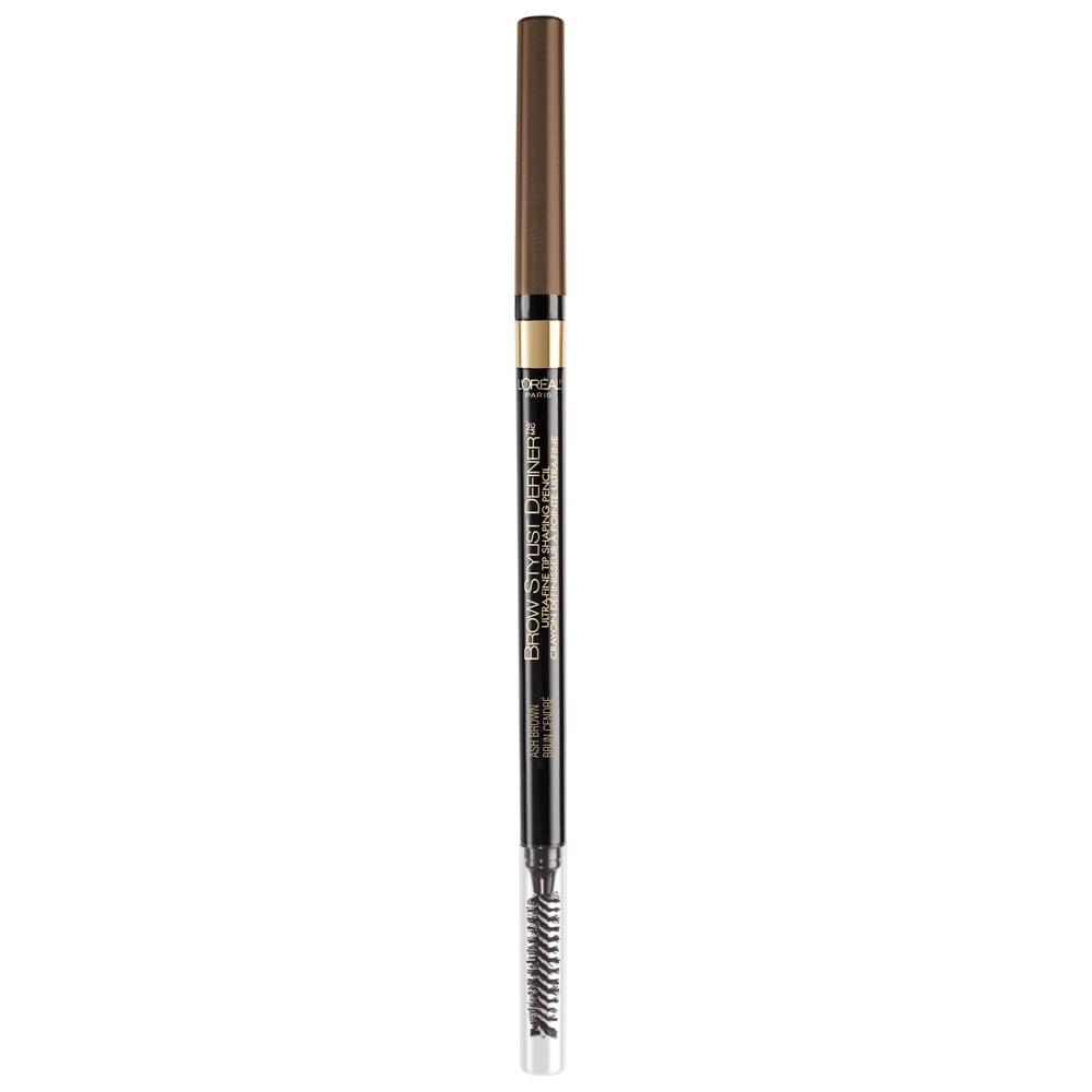 (2 pack) L'Oreal Paris Brow Stylist Definer Waterproof Eyebrow Mechanical Pencil, Ash Brown, 0.003 fl. oz.
