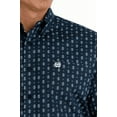 thumbnail image 4 of Cinch Navy Blue Geometric Print - Mens Shirt  - Mtw1111443, 4 of 4