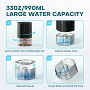 KLOUDIC 33Oz Dehumidifier Small Dehumidifiers for Room 280sq.ft with Auto-off, 7 Colors LED Light