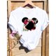 thumbnail image 1 of Disney Short Sleeve Sweet Trend 90s Women Print Clothing Mickey Mouse Casual Tee Shirt Fashion Cartoon Graphic T-shirtsS Gao Jinjia LED, 1 of 2