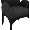 thumbnail image 4 of Meridian Furniture Waldorf Black Boucle Fabric Dining Arm Chair, 4 of 8