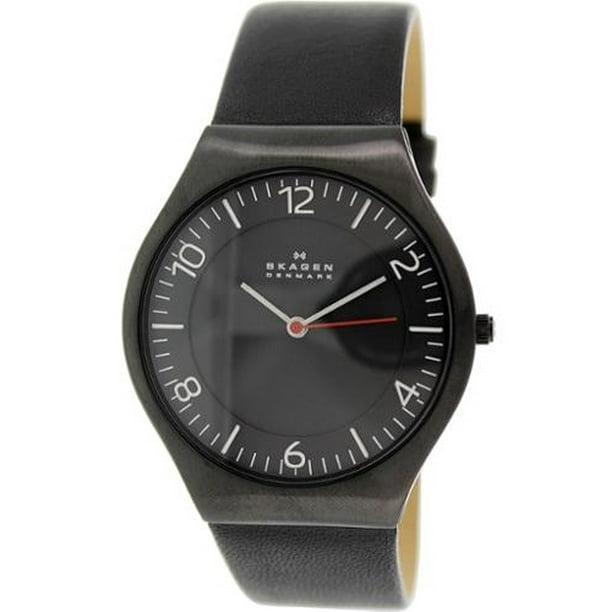 Skagen Skagen Men's Black Grenen Leather Band Watch SKW6113 Walmart