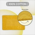 thumbnail image 6 of Better Trends 21" x 34" Bathroom Rug – 100% Cotton, Extra Soft Tufted Reversible Bath Mat, Water-Absorbent, Machine Washable (Yellow) Lilly Crochet Collection, 6 of 7